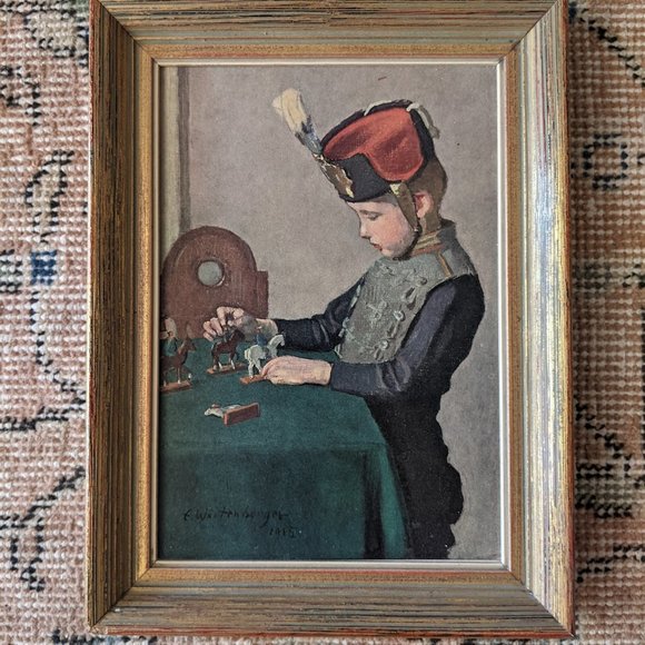 Ernst Würtenberger Knabenbildnis Portrait Of A Boy Limited Edition Framed Print - Picture 1 of 4